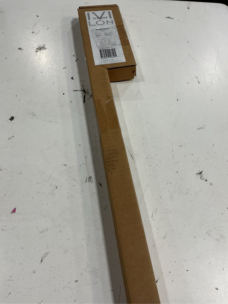 Condition photo showing New/Like New for ivilon drapery window curtain rod - end cap style design 1 inch pole. 28 to 48 inch color warm gold 28 to 48 in.