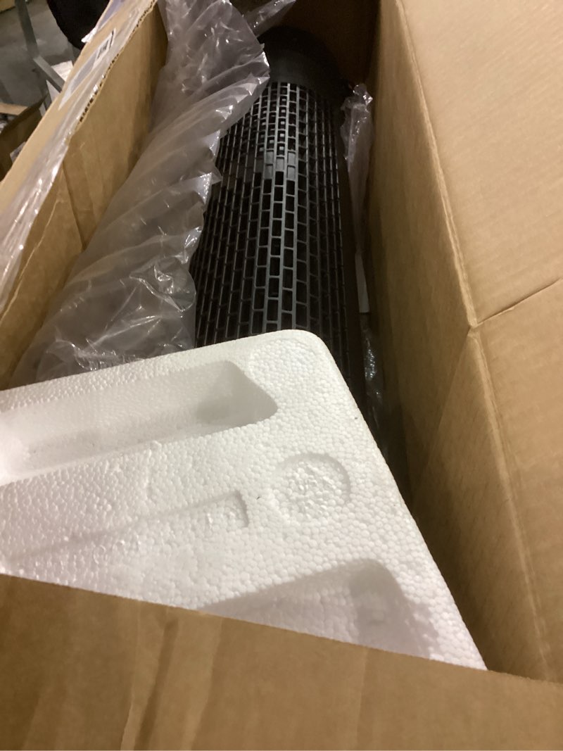 Condition photo showing As Is for Dreo Tower Fan for Bedroom, 90° Oscillating Fans that Blow Cold Air, 5 Speeds, 4 Modes with 26ft/s Velocity, 12H & 28dB Quiet Timer, Remote, Touch, 40" Standing Floor Fan for Home Office, Black Black Standard