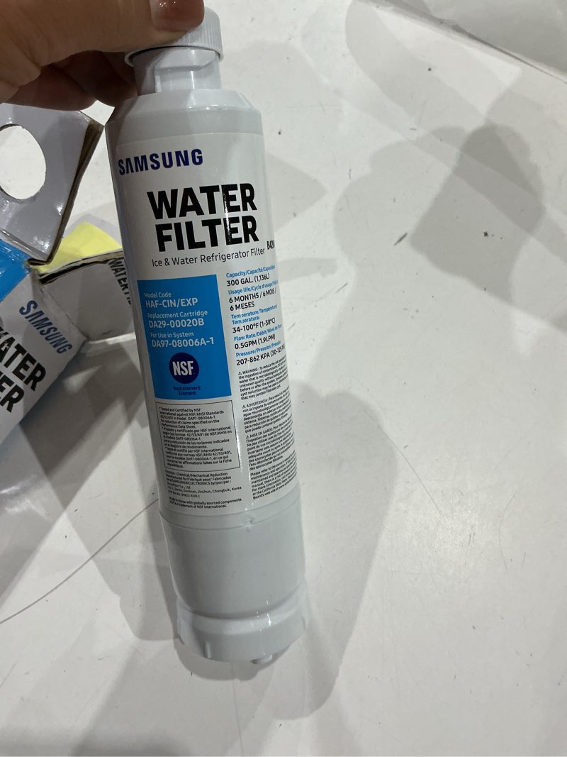 Condition photo showing As Is for genuine haf-cin samsung water filter - 1 pack