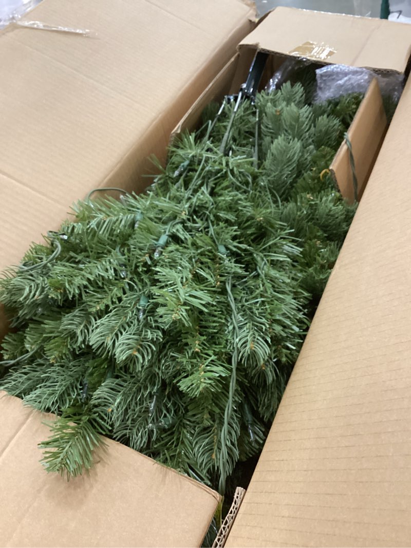 National Tree Company 4.5 ft Pre-Lit Downswept Douglas Fir Artificial Christmas Tree, 450 Clear Ligh