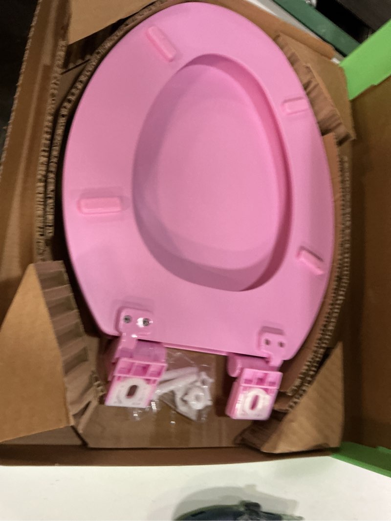 Condition photo showing Good Condition for Toilet Seat, Slow Close, Soft Touch, Ultra-Smooth Matte Finish (No Orange-Peel Texture), Premium Moulded Wood, Quick Release, PIKLiDS (Pink, Elongated) Pink Elongated