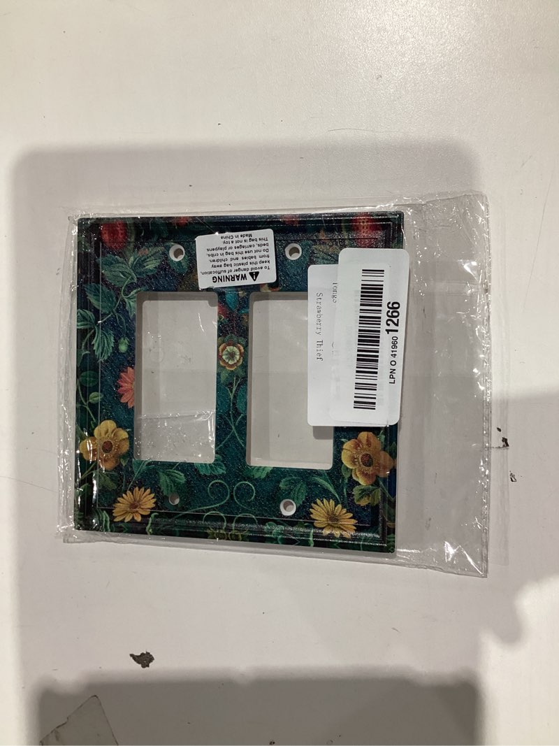 Condition photo showing New/Like New for Decorative Outlet Covers Golden Lotus White Flower Water Drop Green Leaf 2 Gang Wall Plate Cover Double Rocker Decora Light Switch Covers Plate Jumbo Dual Electrical GFCI Switch Plate Cover 2-Gang Double Rocker /4.9 x 4.9 IN Golden Lotus Flower