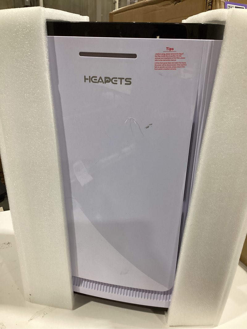 Condition photo showing As Is for pet air purifier large home 4200 sq ft, suck up floating cat dog hair dander, 7-stage h13 hepa anion activated carbon filter, air purifiers with app for odor allergies smoke dust, zero ozone, p339