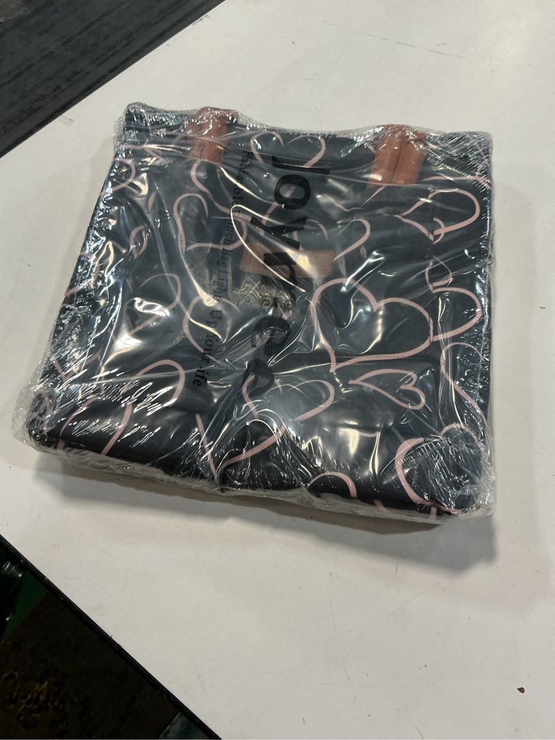 Condition photo showing New/Like New for joymee lunch bag women insulated lunch box reusable leakproof large spacious cooler tote for women men adult with bottle holder and side pockets for work office travel picnic - love heart