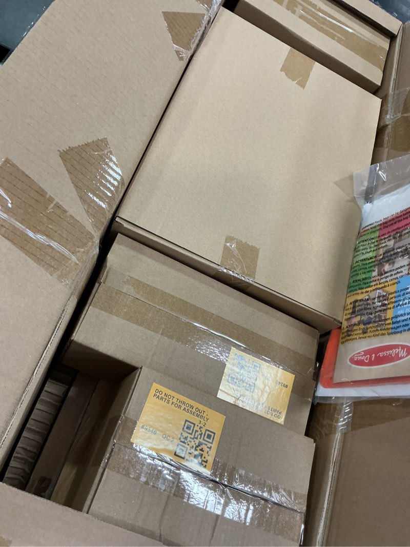 Condition photo showing Good Condition for Melissa & Doug Freestanding Wooden Fresh Mart Grocery Store: Educational Focus on Money Concepts, 18 Pieces