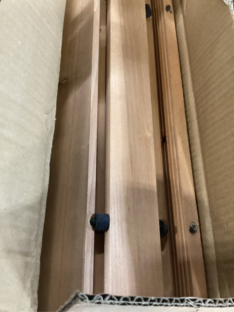 Condition photo showing Good Condition for plow & hearth 8' straight outdoor wooden pathway | 18" wide rollout outdoor garden walkway | weather-resistant hardwood cedar board walkway landscape edging | decorative lawn patio wedding party 8' l x 18" w straight