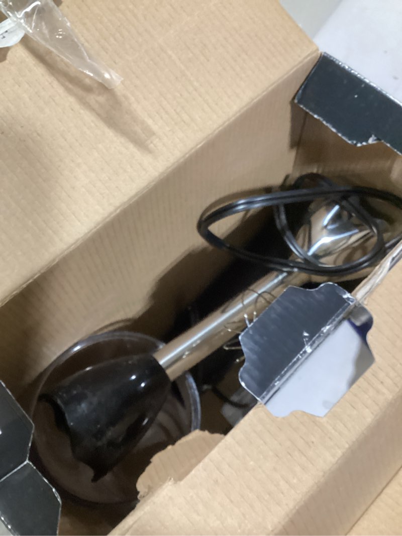 Condition photo showing New/Like New for Braun MultiQuick 5 Immersion Hand Blender with Dual Speed + Turbo and Patented Technology, 350W - Includes Beaker and Whisk, Black, MQ505