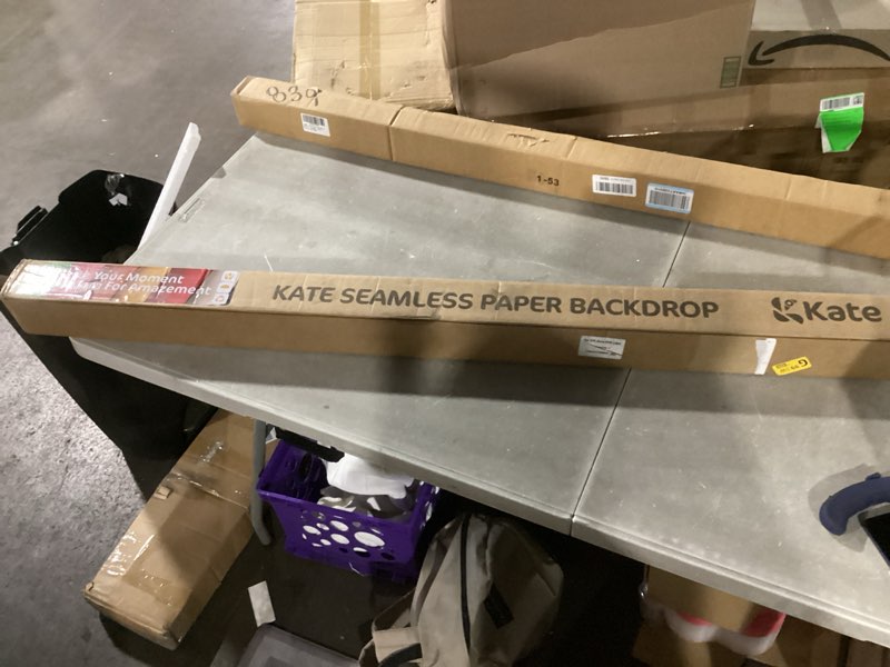 Condition photo showing New/Like New for Kate Seamless Paper Backdrop for Photography Light Gray Photo Backdrop Paper (53''x32.8' Pursuit Grey) 53'' x 32.8' Pursuit Grey