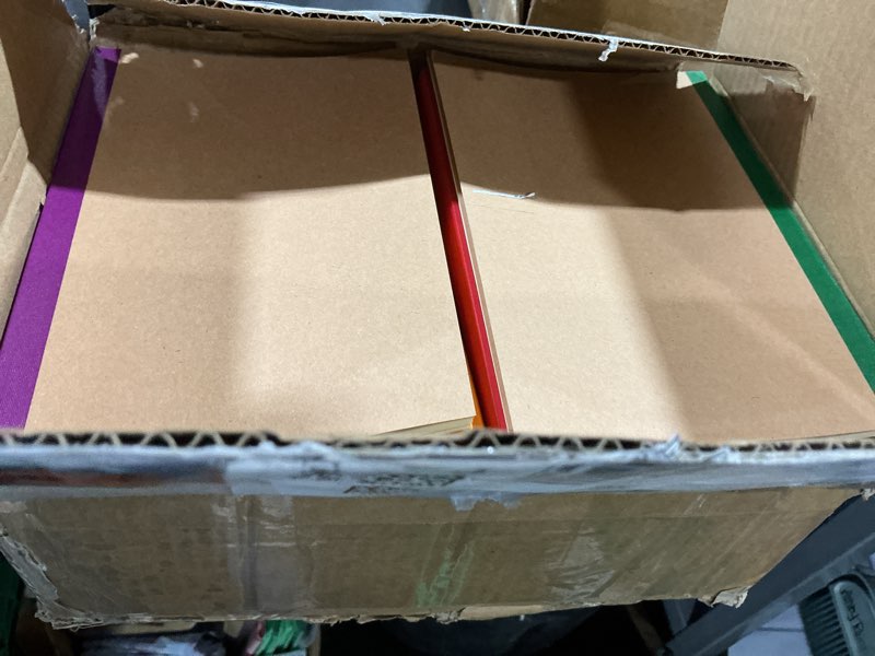 Condition photo showing Good Condition for 60 pack lined notebook journals bulk, a5 college ruled composition notebook, 8.3”x 5.5”, kraft cover with rainbow spines, 15 colors 60 pages for school office travel rainbow lined-60pack