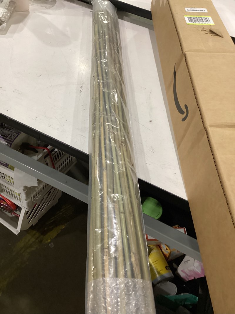 Condition photo showing Good Condition for mininfa natural bamboo stakes 4 feet, eco-friendly garden stakes, plant stakes supports climbing for tomatoes, trees, beans, 25 pack