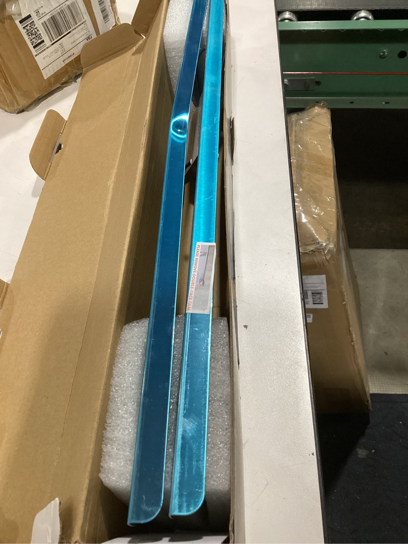 Condition photo showing As Is for Linda’s Essentials Stove Gap Covers Stainless Steel (2 Pack), 316 Stainless Steel Stove Gap Covers Heat Resistant Oven Gap Filler Seals Spaces Between Stovetop and Counter (23.4 Inches, Black (Steel))