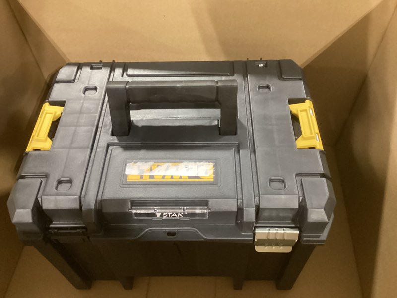 Condition photo showing Good Condition for DEWALT TSTAK Tool Box, Extra Large Design, Removable Tray for Easy Access to Tools, Water and Debris Resistant (DWST17806)