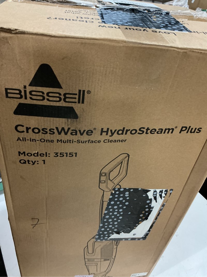 Condition photo showing As Is for BISSELL® CrossWave® HydroSteam™ Wet Dry Vac, Multi-Purpose Vacuum, Wash, and Steam, Sanitize Formula Included, 35151 CrossWave HydroSteam