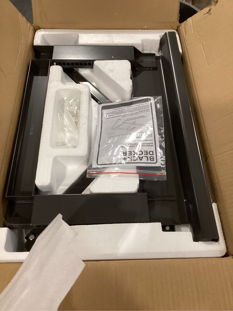 black + decker air conditioner window support bracket, no drill ac support bracket installs in minutes, ac window bracket supports up to 200 lbs., durable bracket for ac unit,gray ac bracket