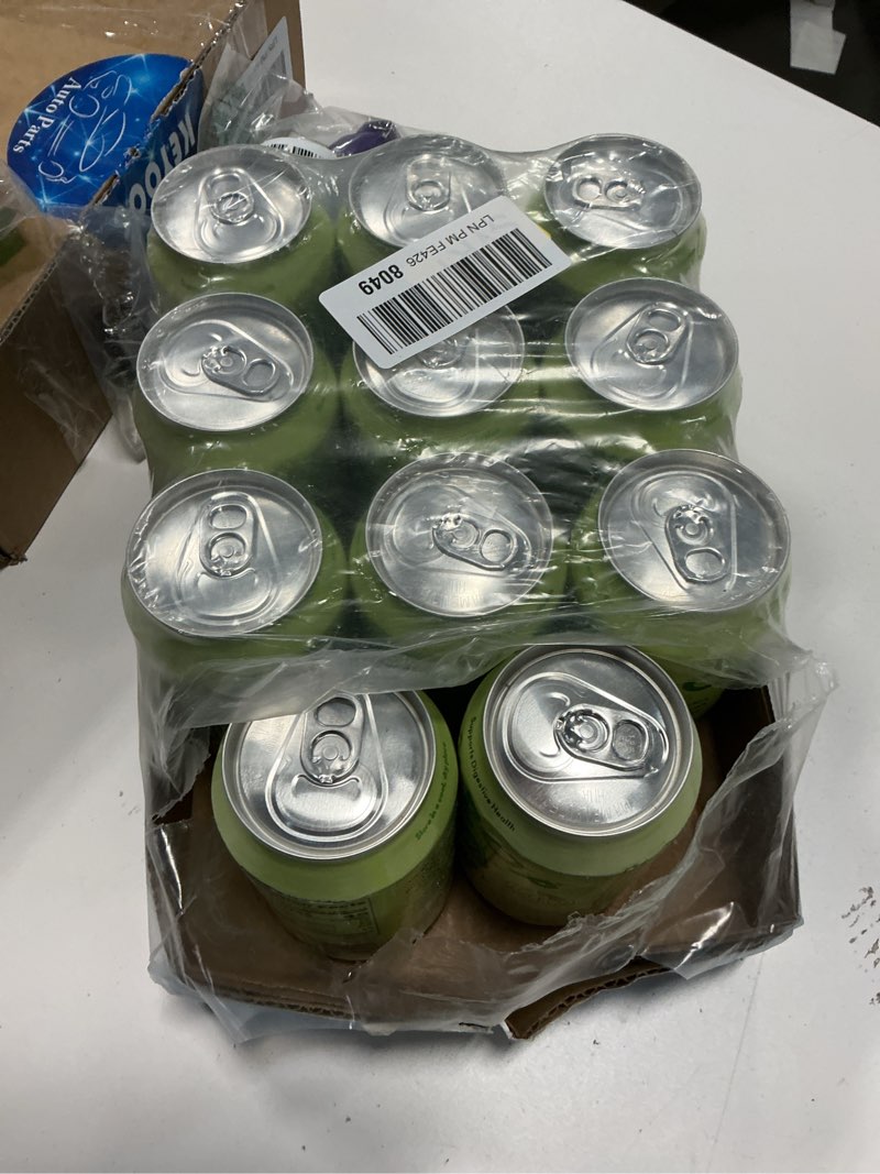 Condition photo showing As Is for OLIPOP Ginger Ale Prebiotic Soda Sgl, 11  FZ  (incomplete )