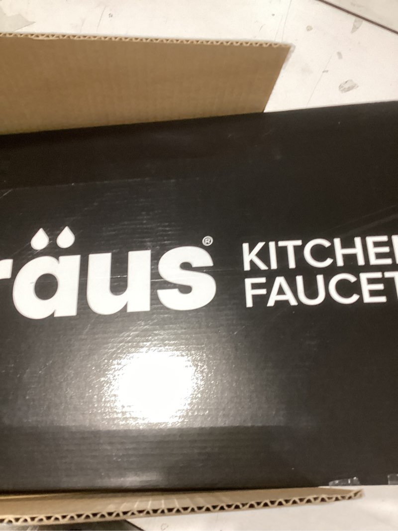 Condition photo showing New/Like New for KRAUS Bolden Commercial Style 2-Function Single Handle Pull Down Kitchen Faucet in Brushed Brass/Matte Black, KPF-1610BBMB Brushed Brass/Matte Black Commercial Style