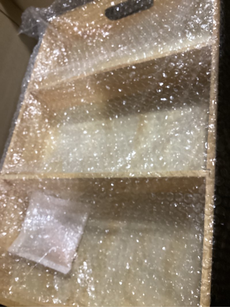 Condition photo showing Good Condition for croblissful 2 pcs wood pull out cabinet organizers with removable dividers, 14''w x 21''d nail-free wood sliding drawers with adhesive tape, roll out shelves for kitchen, pantry, office (black) 14''w x 21''d black