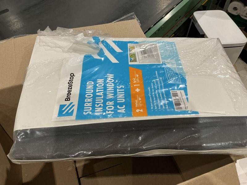 Condition photo showing New/Like New for breeze stop surround insulation side panels white for window ac unit indoor air conditioner cover for winter and summer white fits up to 36" wide window