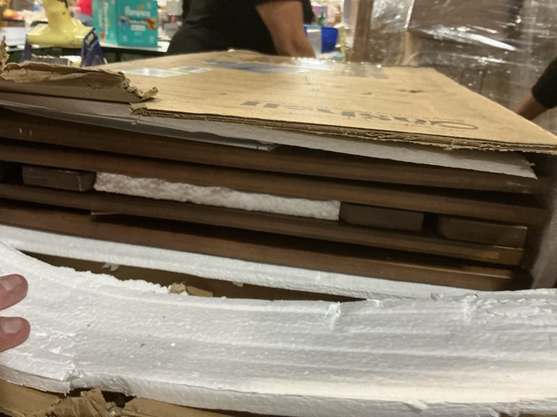 Condition photo showing As Is for Wire Shelf Covers, Bamboo Wire Rack Covers for Pantry, Closet (4pcs, 32" W x 16" D) 32"W x 16"D 4