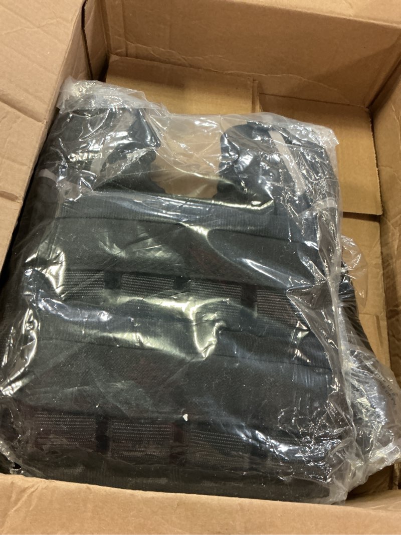 Condition photo showing Good Condition for 35lb/45lb weighted vest men , adjustable rucking vests for walking with reflective stripe, 1.2" ultra thick shoulder padding strength training workout vest for running gym home, detachable iron weights 2-35 lbs