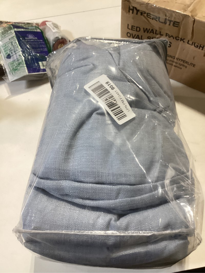 Condition photo showing Good Condition for west lake 102 inches long dusty blue bailey pinch pleat full blackout curtains with liners,linen textured drapes for modern bedroom living room,thermal insulating backtab window treatment,40"wx102"lx2 40"w x 102"l (pack of 2) dusty blue