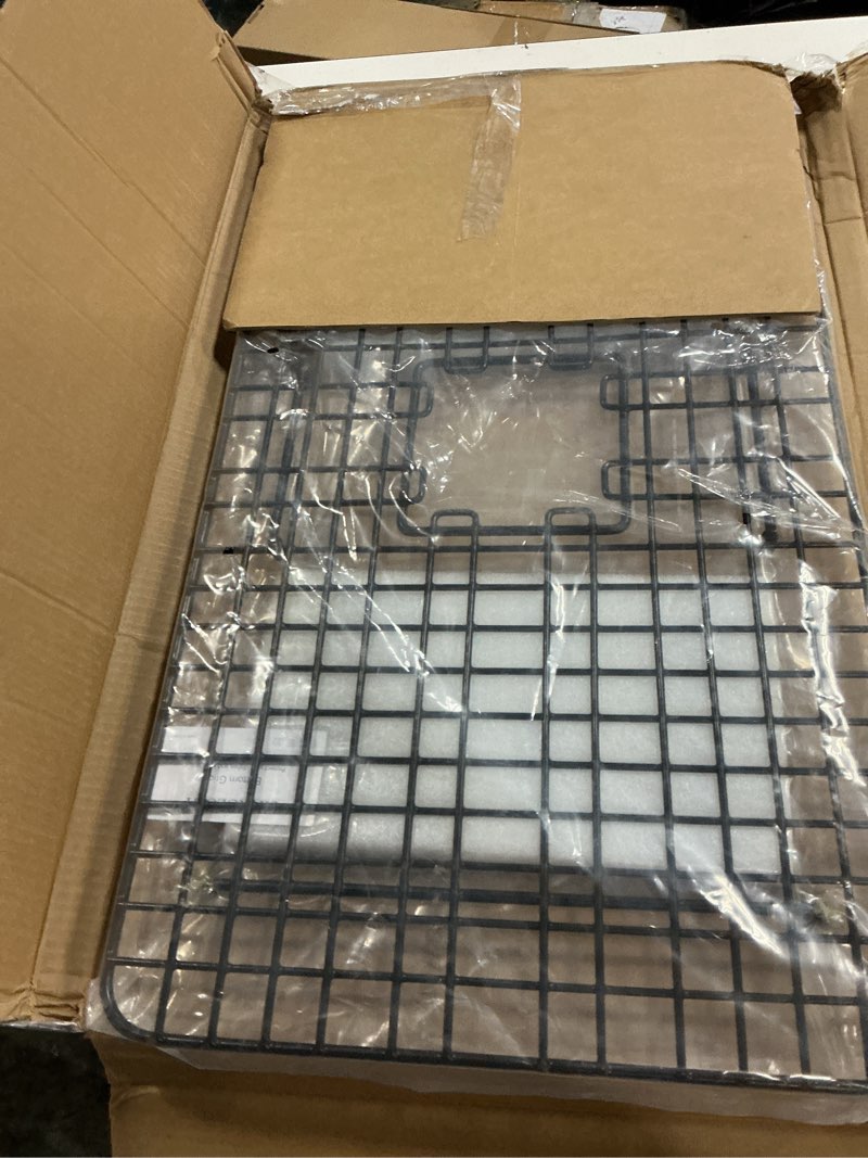 Condition photo showing New/Like New for sinksense alder matte black 27.5" x 14" kitchen sink bottom grid