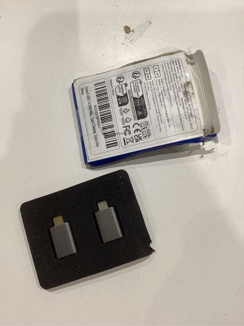 Condition photo showing Good Condition for syntech usb c to usb adapter pack of 2, usb 3.0 female to thunderbolt 4/3 adapter compatible with macbook pro air 2024, surface, ipad, iphone, galaxy notebook, xps and more type c devices, space grey space grey 1.08 x 0.65 x 0.32 inch