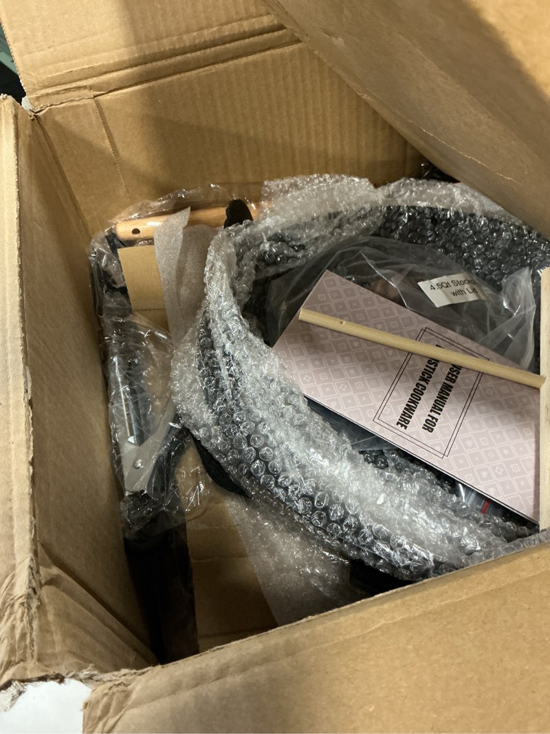 Condition photo showing New/Like New for EWFEN Nonstick Pots and Pans Set, 25-Piece Ceramic Cookware Set, Induction Kitchen Cooking Set with Frying Pans Saucepans & Utensils, Healthy Non-toxic, PFAS/PTFE/PFOA Free, Black