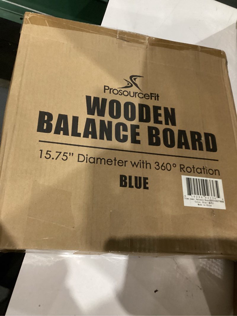 Condition photo showing New/Like New for prosourcefit wooden balance board non-slip wobble core trainer 15.75in (39.5cm) diameter with 360 rotation for stability training, full body exercises, physical therapy