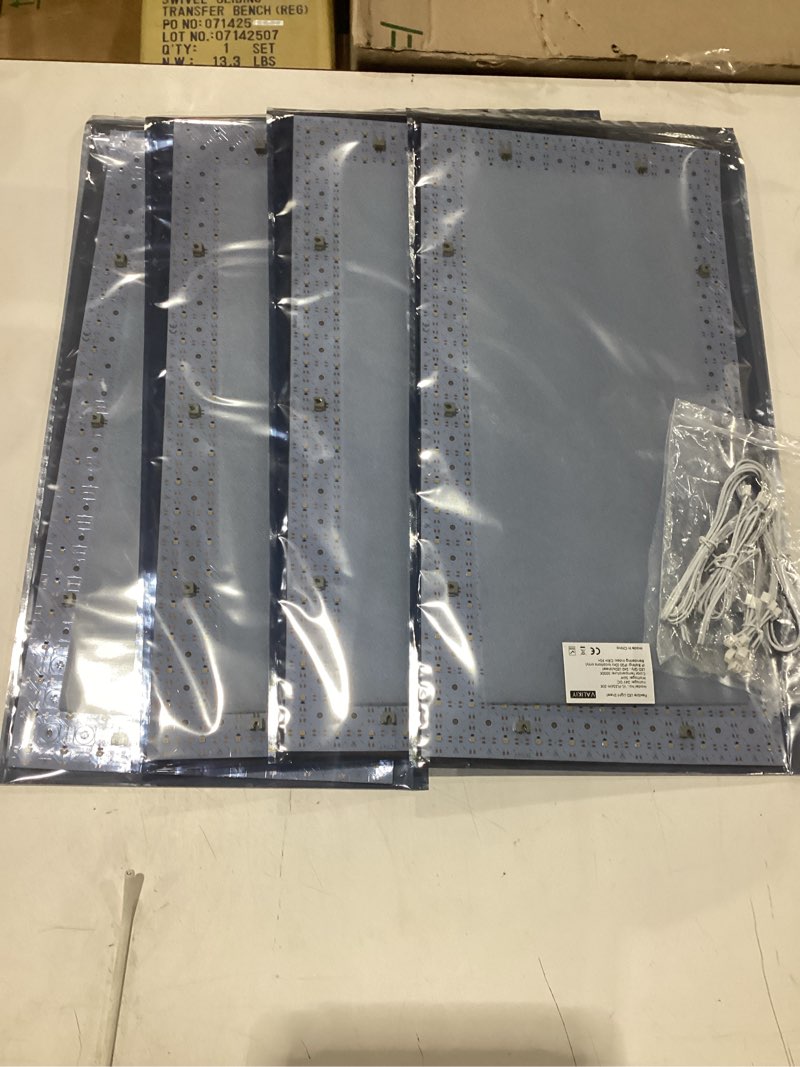 Condition photo showing New/Like New for 4-pack led backlight sheet 24v 36w 3000k warm white, 19.3x9.6 inches each unit, dimmable flexible led panel sheet for backlit translucent stone/marble/onyx/quartz countertops walls 3000k 4pack