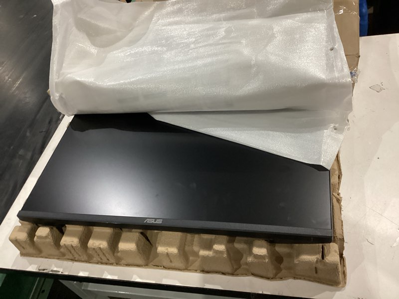 Condition photo showing As Is for missing everything but monitor as is!!!!       asus 27" 1080p eye care monitor (va279hg) - ips, full hd, 99% srgb, frameless, 120hz, 1ms, adaptive-sync, hdmi, vga, low blue light, flicker free, wall mountable, 3 yr warranty 27" 120hz