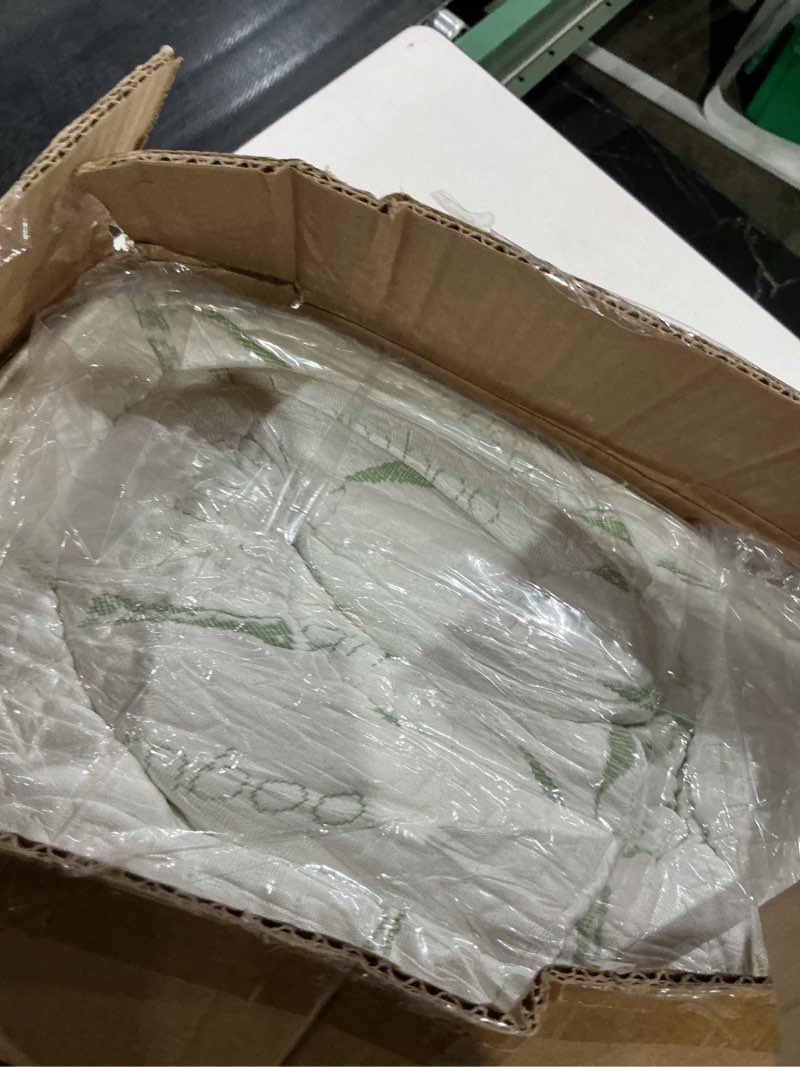 Condition photo showing As Is for mattress pad king size - 3d+7d down alternative fill, viscose made from bamboo cover, extra plush for back pain, 8"-18" deep pocket(78"x80")
