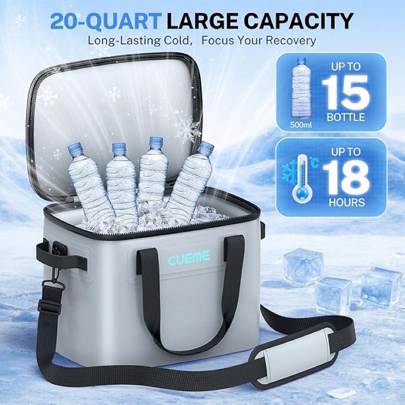 cueme 20 qt ice machine for knee after surgery, programmable timer cold therapy machine, knee replac