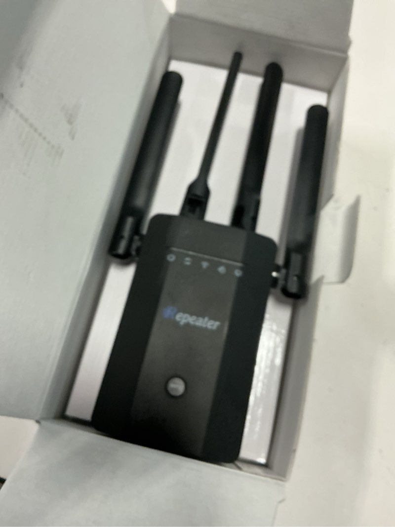 Condition photo showing Good Condition for 2026 new wifi extender signal booster for home, 15715sq.ft long range wifi repeater wireless routers signal amplifier, mesh wifi 15x faster access point with ethernet port, easy setup, 5 working mode black