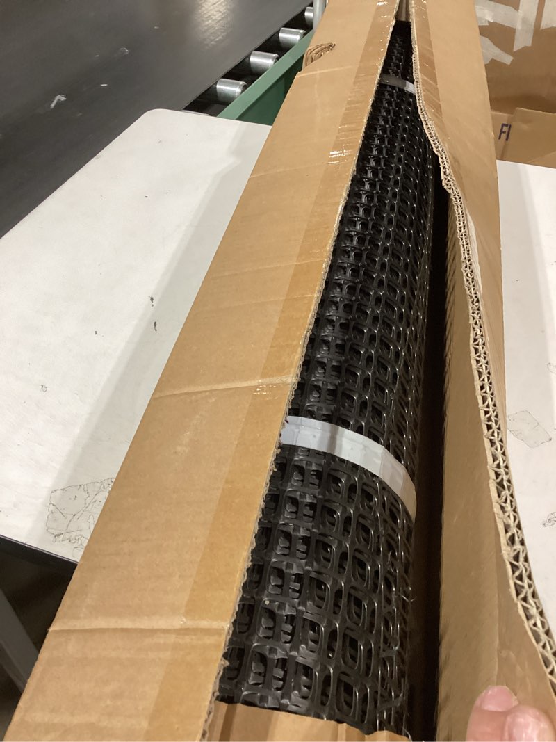 Condition photo showing Good Condition for heavy duty plastic fence roll 39" x 50' - 0.8x0.8 inch chicken wire mesh, reusable fencing for garden, rabbit/poultry protection, balcony & plant defense (black)