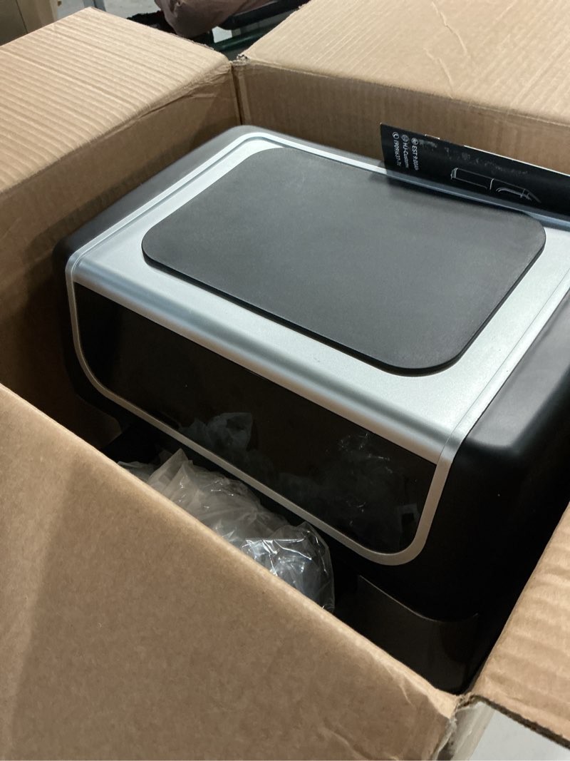 Condition photo showing Good Condition for simple deluxe 9.5-qt dual basket air fryer, 10-in-1 digital preset 1700w airfryer, sync cook, independent temp control, shake reminder, nonstick basket, black