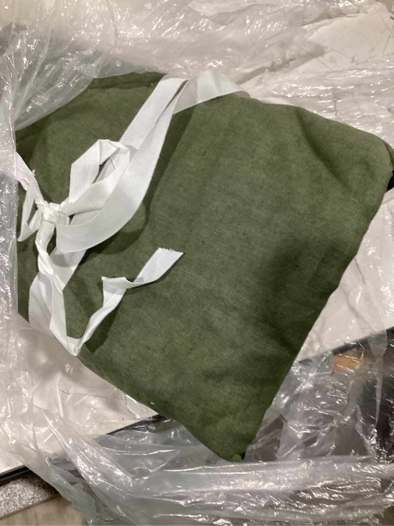 Condition photo showing Good Condition for green linen curtains quince 