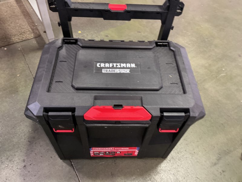 Condition photo showing Good Condition for CRAFTSMAN TRADESTACK Tool Box with Wheels, Waterproof, Stackable System, Portable Rolling Storage for Indoor/Outdoor Use, 22.5 Inch (CMST21445)