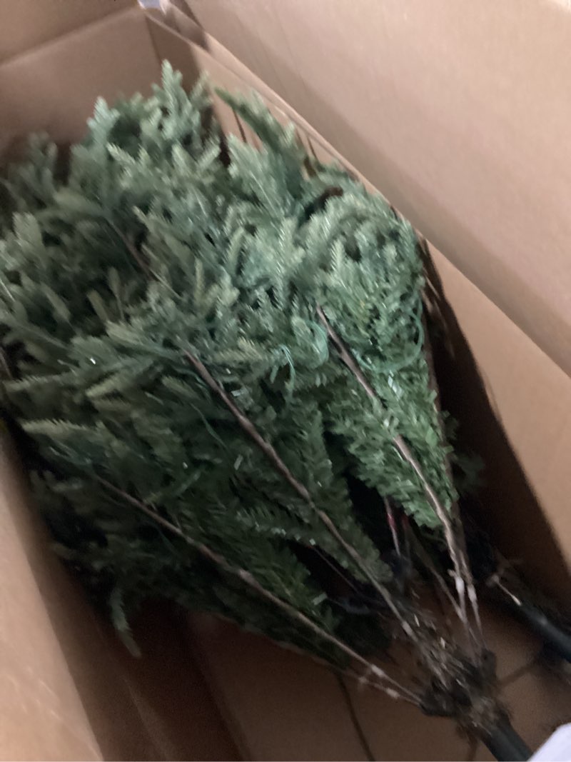 Condition photo showing As Is for Holiday Living 7.5-ft Everett Grand Pre-lit Artificial Christmas Tree with Twinkling Color