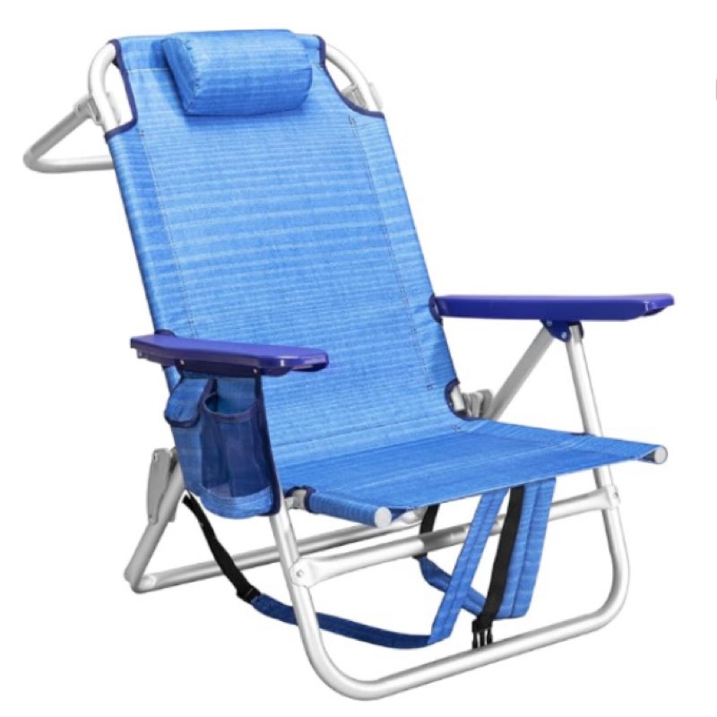 LEMBERI Backpack Beach Chairs for Adults,2 Pack Folding Heavy Duty Camping Chair with Large Pockets and Cup Holder,Adjustable high Lounge Towel Rack Outdoor,Travel