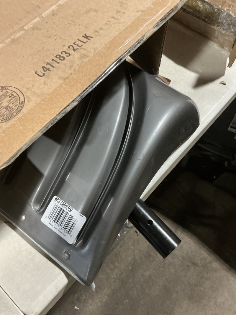 Condition photo showing As Is for Suncast 27” Steel Core Snow Pusher with Galvanized Wear Strip, D-Grip Handle, Heavy-Duty Snow Removal Tool for Effortless Clearing