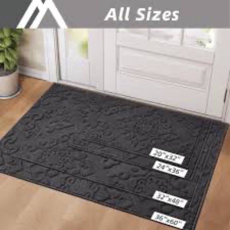 cosy homeer entryway rugs doormat 32"x48", non-slip absorbent polyester, washable rugs for front doo