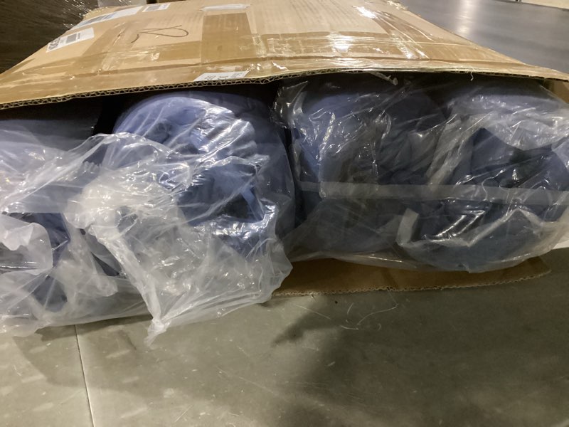 Condition photo showing New/Like New for geetery set of 4 high back patio chair cushions for outdoor furniture waterproof thick lawn seat pads with non-slip ties for wicker & rocking & dining chairs 42 x 21 x 4 inch(blue gray)