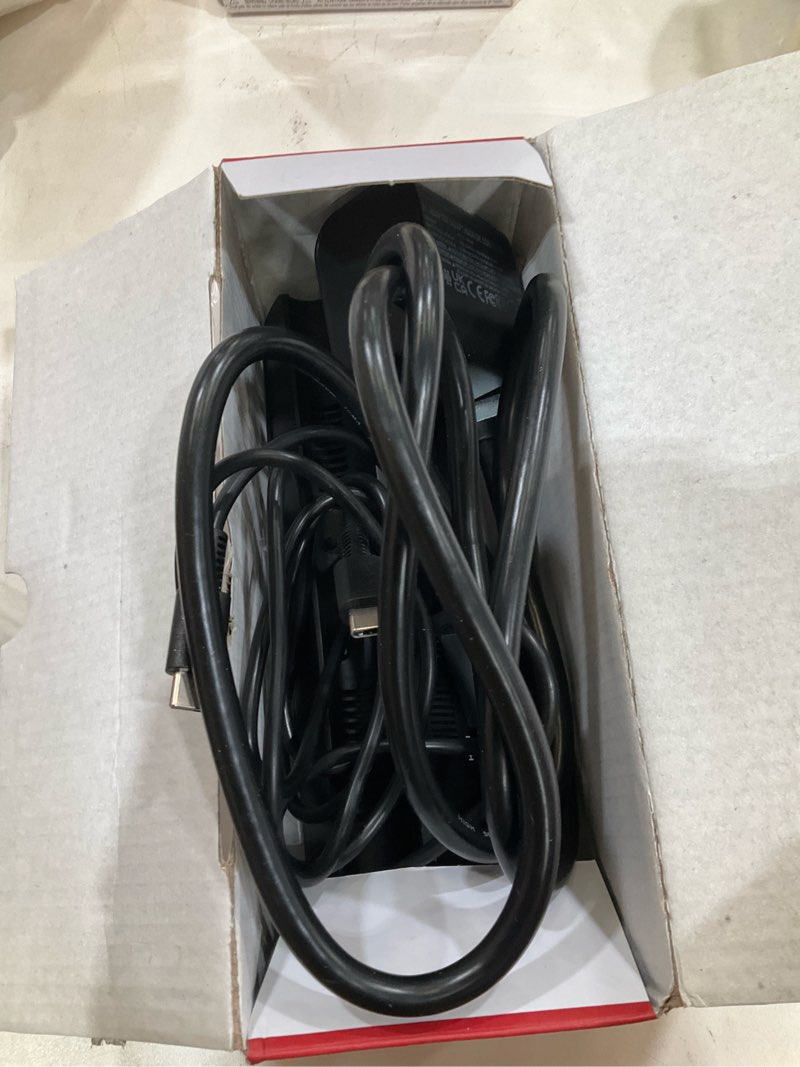 Condition photo showing Good Condition for tv dock station for switch 2,replacement for official switch 2 dock.switch 2 docking station supports 4k@120hz hdmi output with 20v/3a power adapter and hdmi cable dock with hdmi
