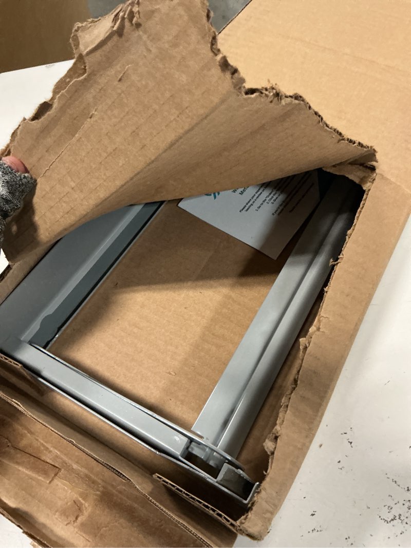 Condition photo showing As Is for 30" Roll Paper Dispenser with Cutter - Wall Mount or Desktop Metal Straight Edge Cutter - Fits Craft Paper Roll, Freezer, Wrapping, Butcher Papers, or Cling Film - Non-Sharp Edge, Grey