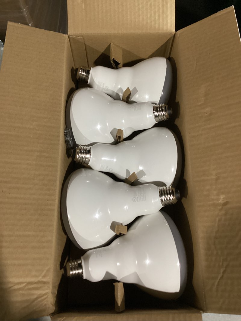 Condition photo showing Good Condition for Energetic BR40 LED Indoor Flood Light Bulbs, Dimmable, 5000K Daylight, 110W Equivalent, 1600LM, E26 Base, Recessed Can Light, High Lumen, Flicker Free, UL Listed, 10 Pack 5000k Daylight 10 Count (Pack of 1)