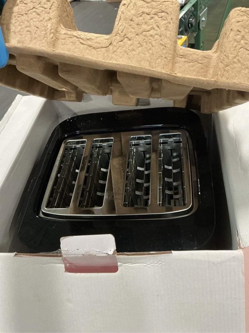 Condition photo showing As Is for ZWILLING Enfinigy, 4-Slice Toaster with 4 Slots, Extra Wide 1.5" Slots for Bagels and Toast, Black Black 4 Slice Toaster