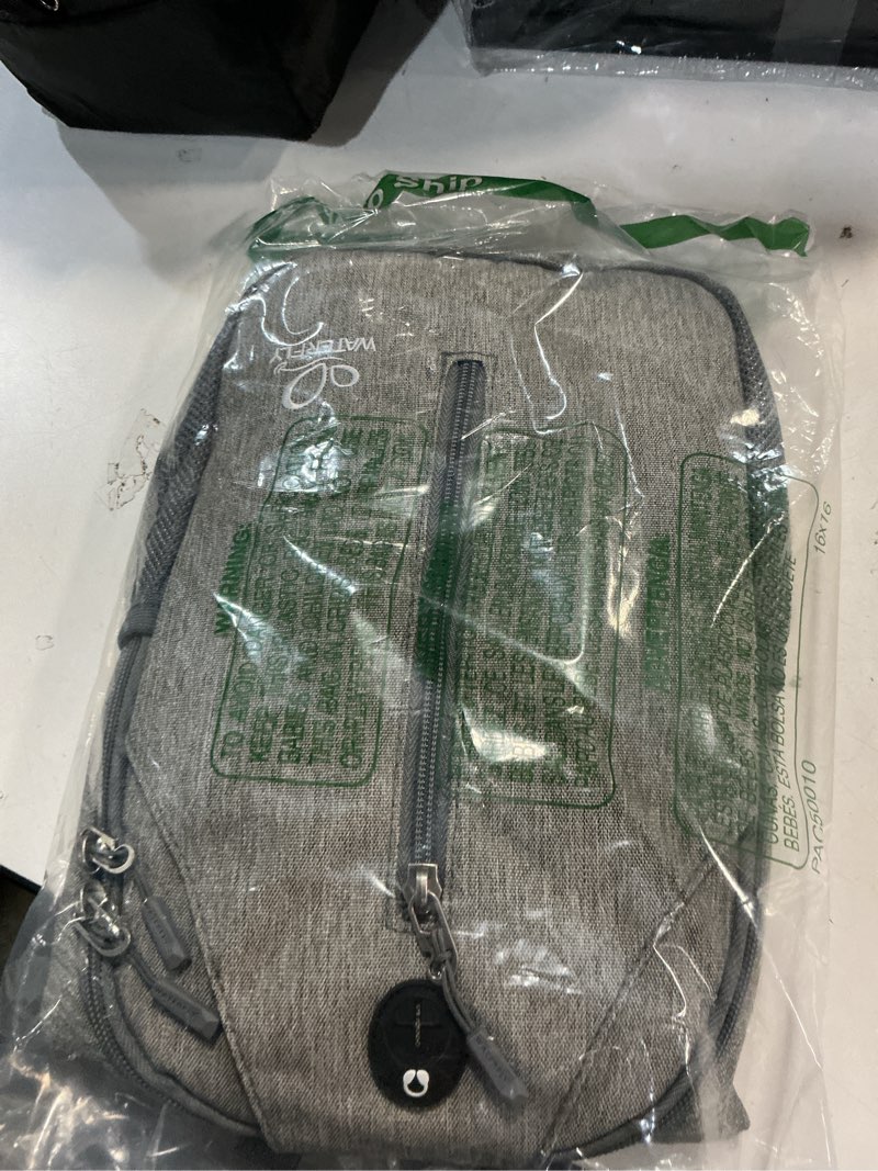 Condition photo showing As Is for waterfly crossbody sling backpack sling bag travel hiking chest bag daypack gray small