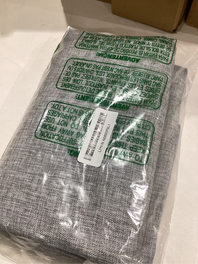 Condition photo showing Good Condition for Hiasan Round Tablecloth 80 Inch Linen - Wrinkle and Stain Resistant Washable Polyester Fabric Table Cloth for Dining Room Kitchen Party, Light Grey 80" (Round) Light Grey