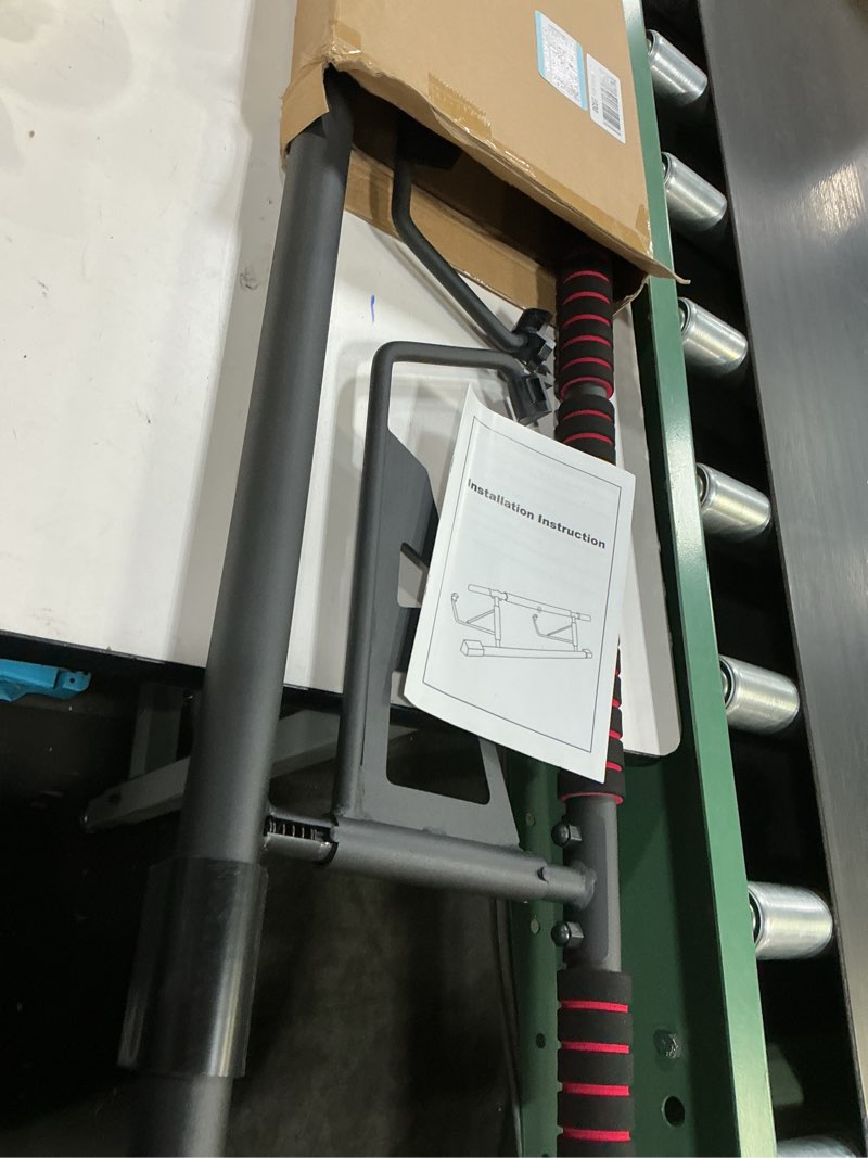 Condition photo showing Good Condition for fitness pull up bar for doorway, no screwing or slipping, multi padded grips, strength training, 250 lbs capacity
